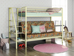 Двухъярусная кровать Мадлен 3 с диваном в Геленджике