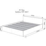 Двухспальная кровать Мори КРМ 1600.1 в Геленджике