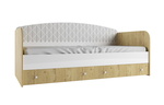 Односпальная кровать с ящиками Сканди ДКД 2000.1 в Геленджике